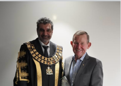 Jim Marsdens Receiving the Keys to the City of Campbelltown